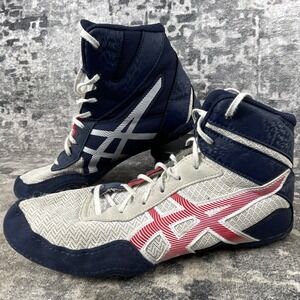 Asics Matcontrol 3 Mens 10 Wrestling Shoes Navy White Red Athletic Performance